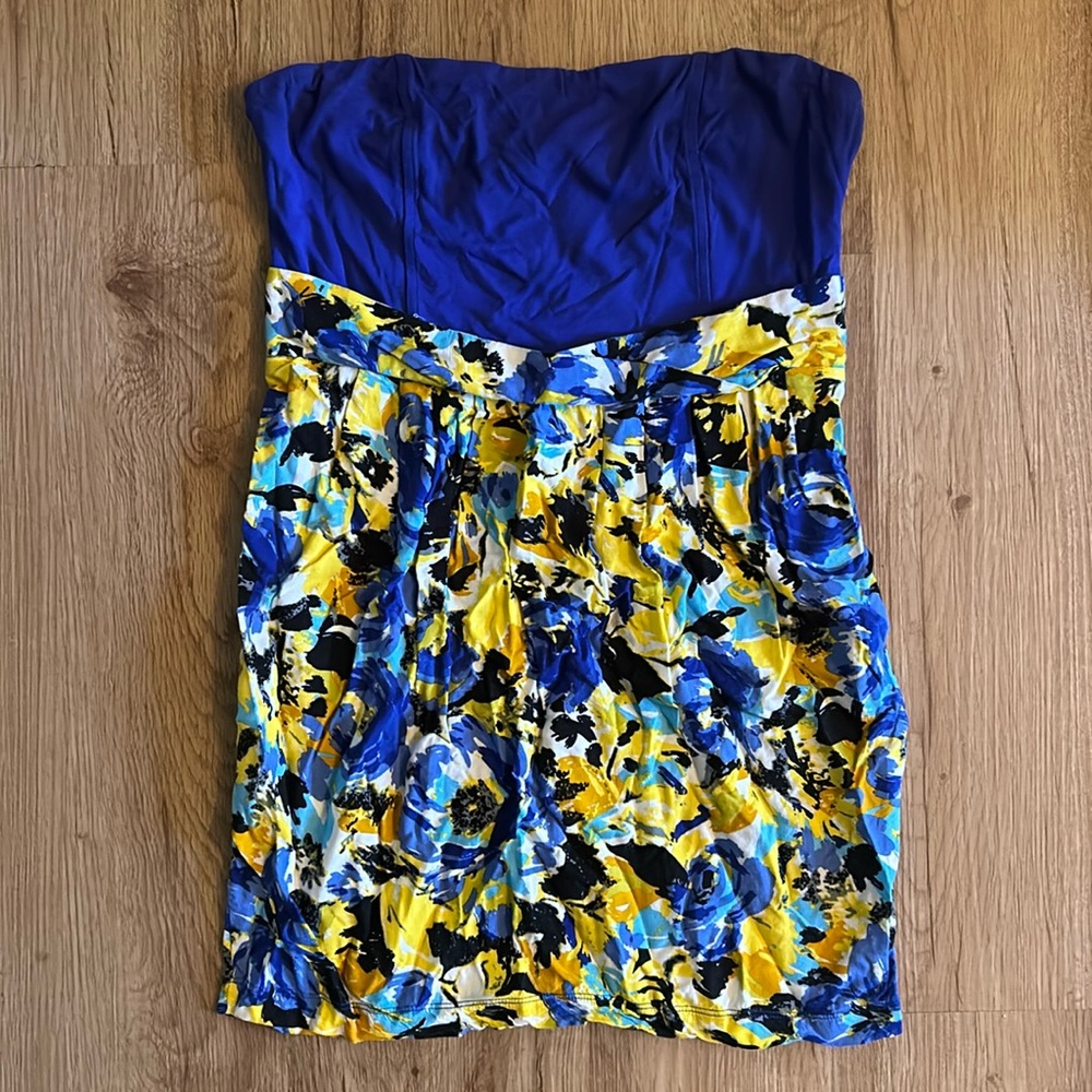 Forever 21 Medium Strapless Floral Dress
